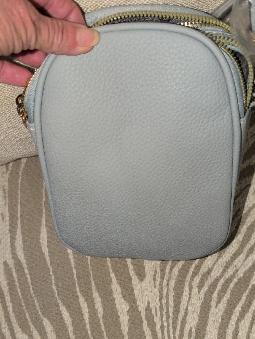 Empire Quilted Light Blue Crossbody Phone Bag - Women's Shoulder Pouch